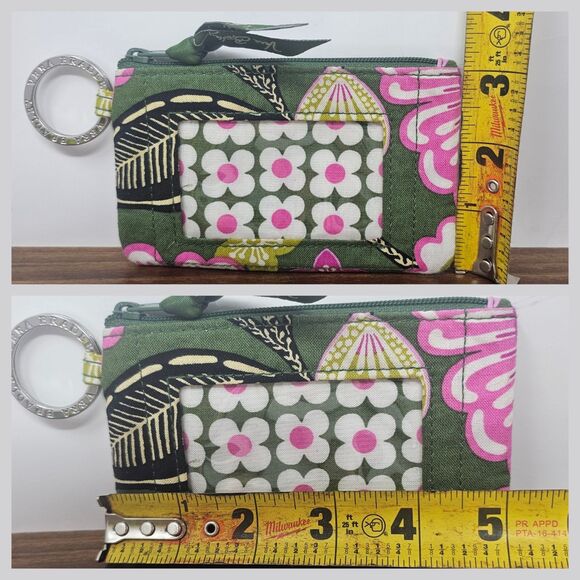 Vera Bradley Zip Id Case Key Ring Olivia Park Retired 2013 Floral New 5"x3" - Picture 8 of 8